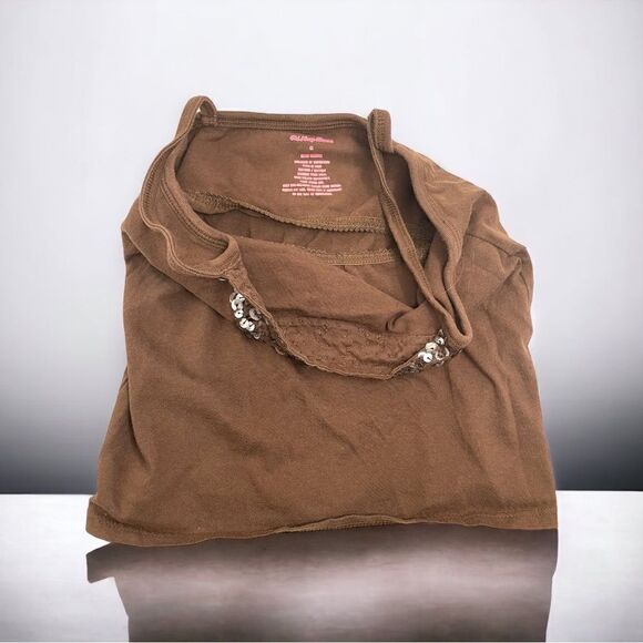 Old Navy l Girl’s Tank top l Top Lined l Brown with front Sequin decor l M l EUC - Picture 7 of 7